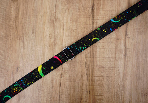 rainbow moon star clip on ukulele hook strap no drilling, no button -6