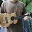 red daisy clip-on ukulele hook strap-2