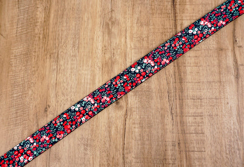 red berry floral camera strap-5