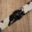 red-crowned crane ukulele shoulder strap with leather ends-5