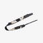 red-crowned crane ukulele shoulder strap with leather ends-1