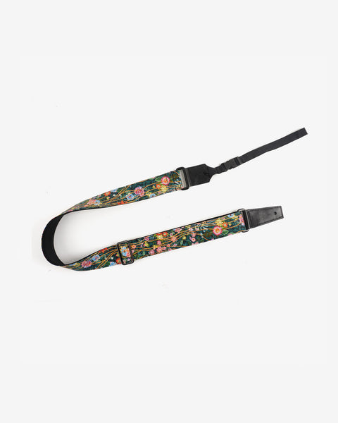 ukulele shoulder strap with flowers garden printed