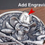 Personalized Cowboy Skull Silver Plated Belt Buckle with cowboy hat, rose, guns, snake. Custom monogram Belt Buckle for him, Groomsman-8