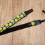 yellow smiley face emoji ukulele shoulder strap with leather ends-2