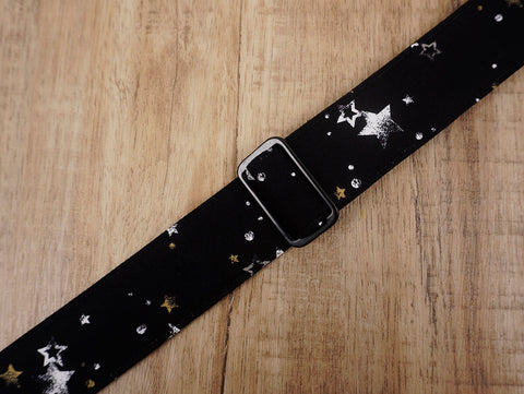 star on black clip on ukulele hook strap with no drilling, no button-6