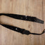 star on black ukulele shoulder strap with leather ends-2