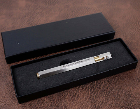 Personalized stainless steel Men Bolt-action EDC Pen with engraved name-9