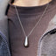 Custom Water Drop Titanium Cremation Urn Necklace-1