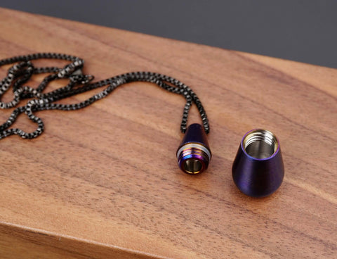 Keep your loved ones close with this personalized, waterproof titanium Cremation urn necklace. Holds human or pet ashes. A special way to honor & cherish forever-3