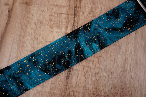universe space guitar strap with leather ends-4