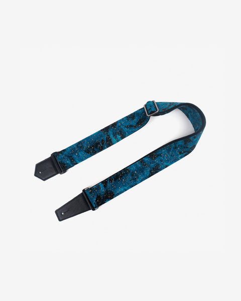 universe space guitar strap with leather ends-1
