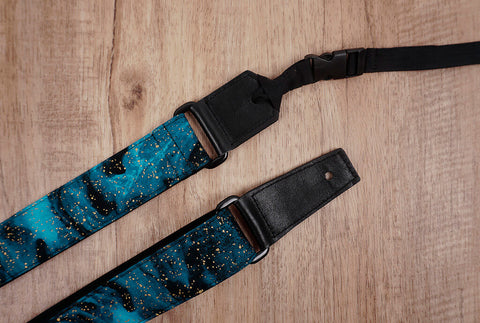 universe space ukulele shoulder strap with leather ends-3
