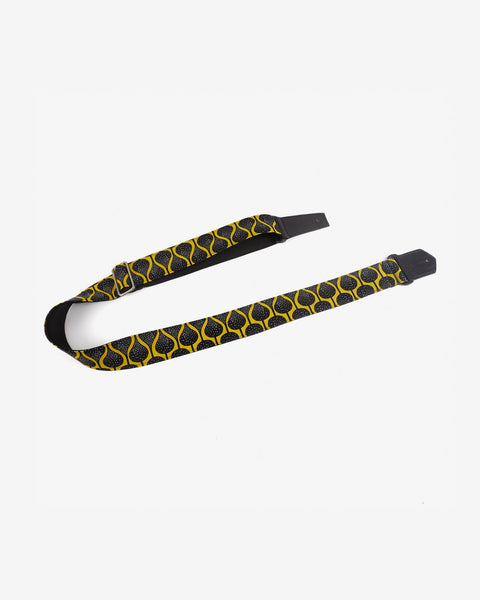 4uke guitar strap with yellow queen printed-front
