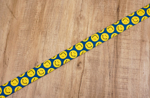 yellow smiley face emoji camera strap-5