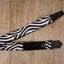 zebra guitar strap with leather ends-3