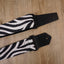 zebra guitar strap with leather ends-7